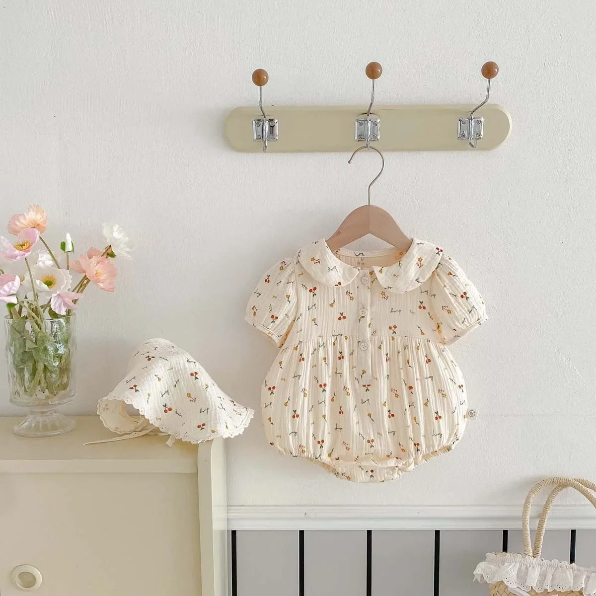 Milo & Moon – Cherry Blossom Baby Romper