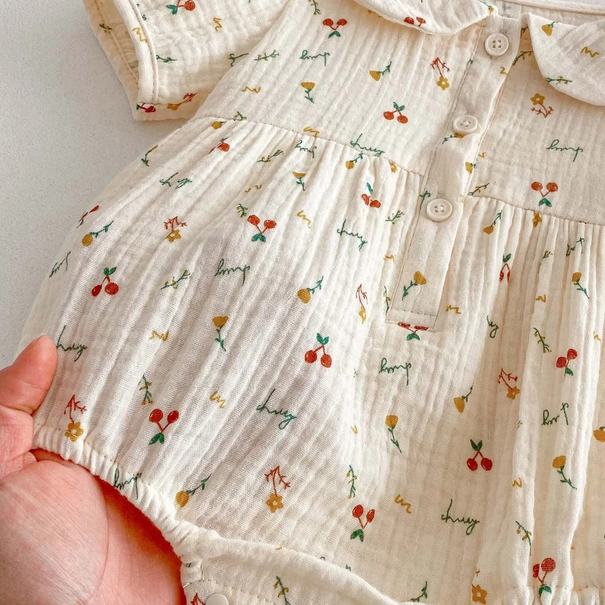 Milo & Moon – Cherry Blossom Baby Romper